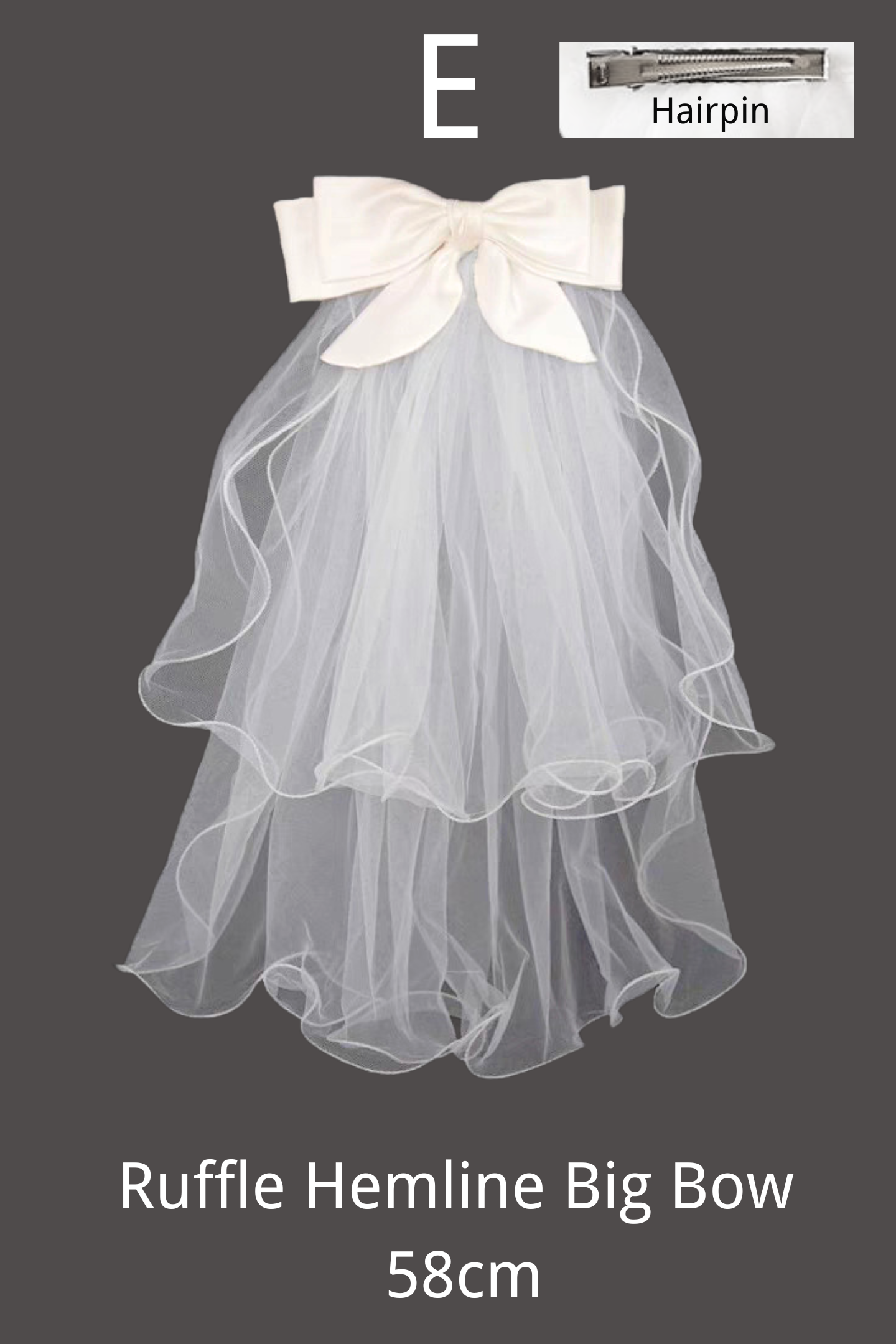 Rosalind Ribbon Big Bow Veil