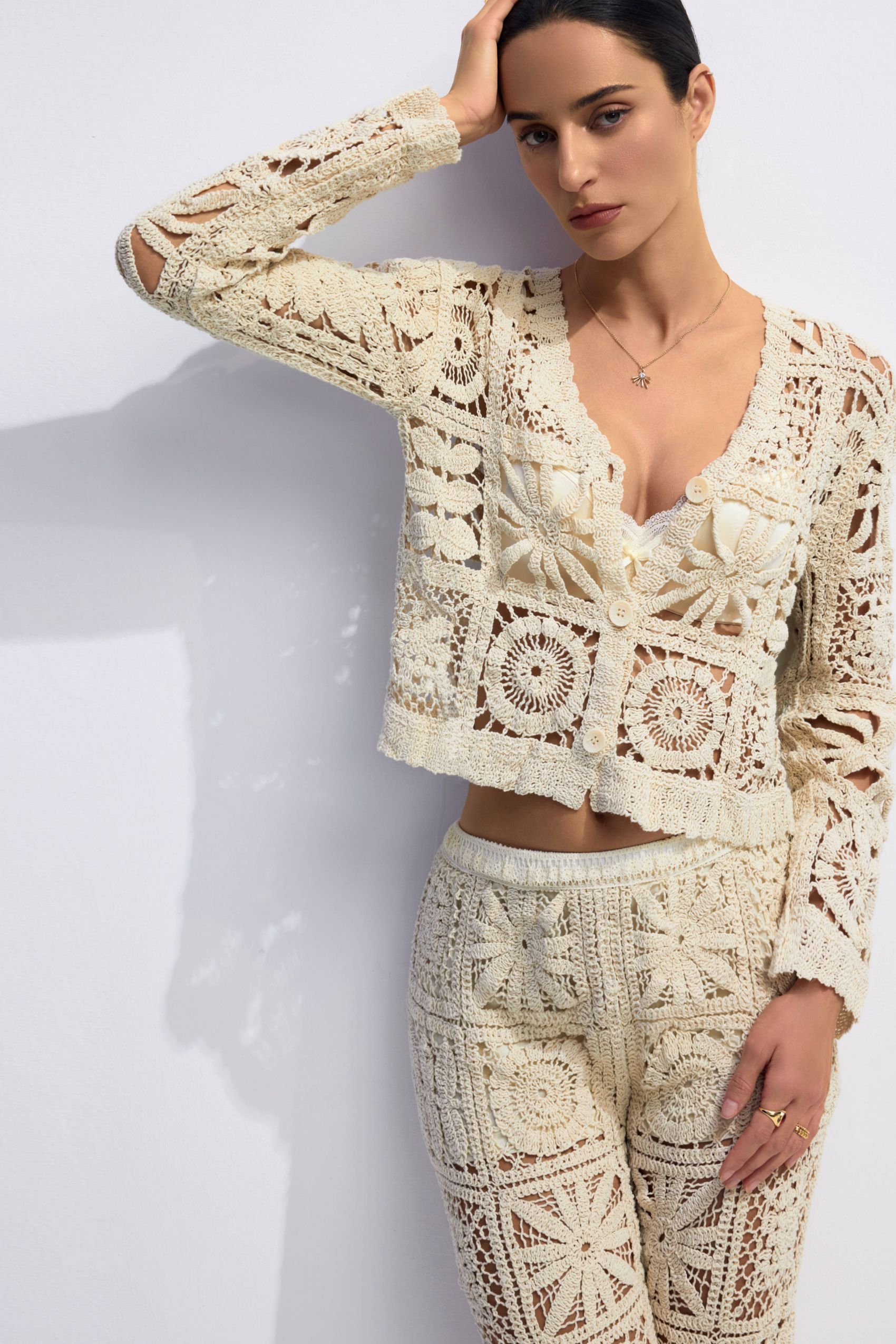 Grace Floral Crochet Knitted Set