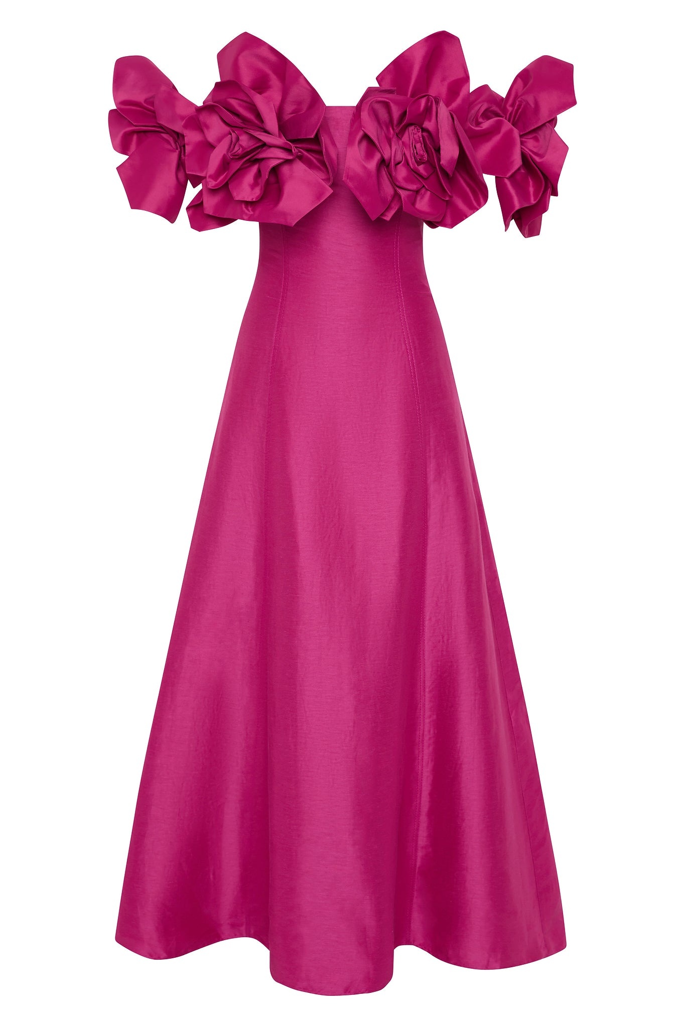 Quintina Off-Shoulder Rose Embellished Maxi Dress