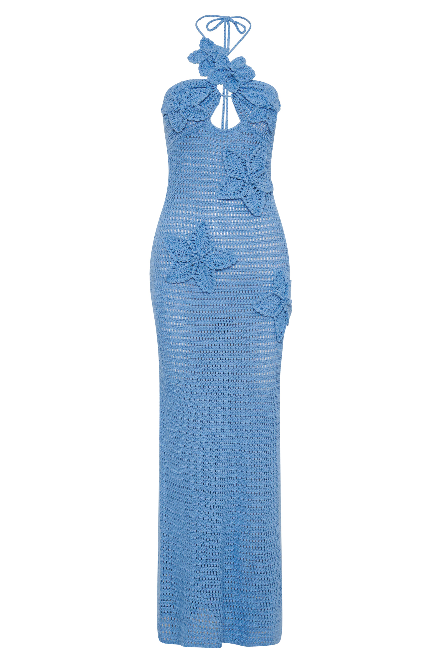 Beverly Floral Applique Crochet Maxi Dress