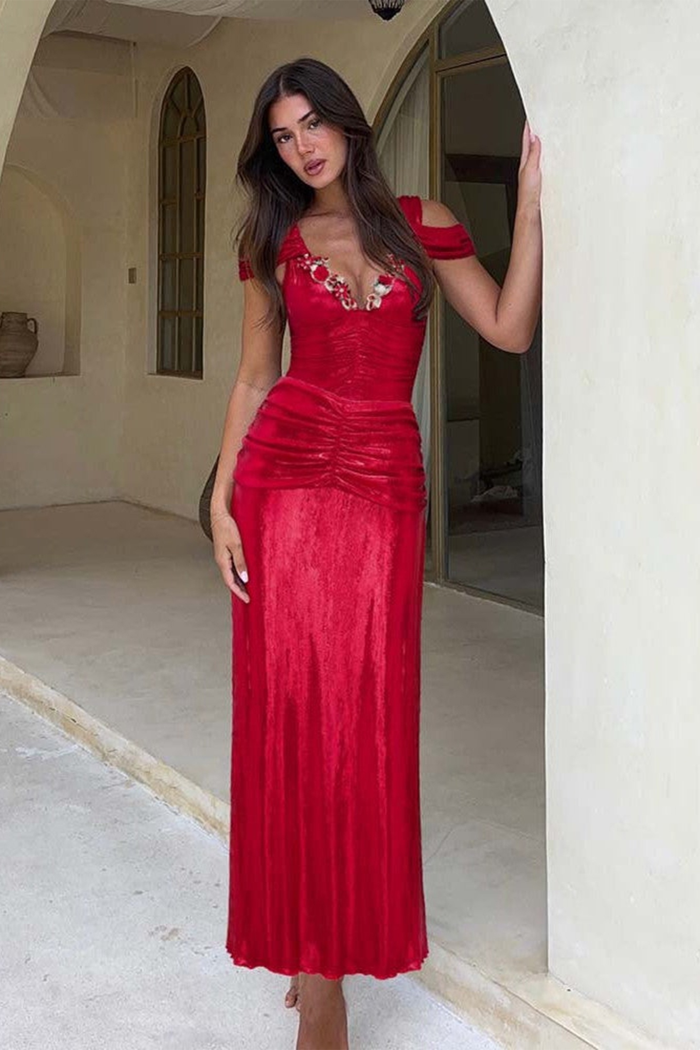 Rita V-neck Crystal Embellished Two-pieces Swim Set