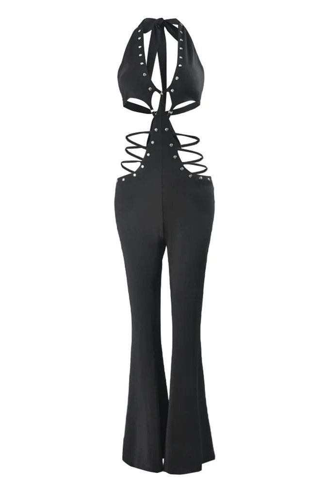 Amanda Halter Cut-out Jumpsuit