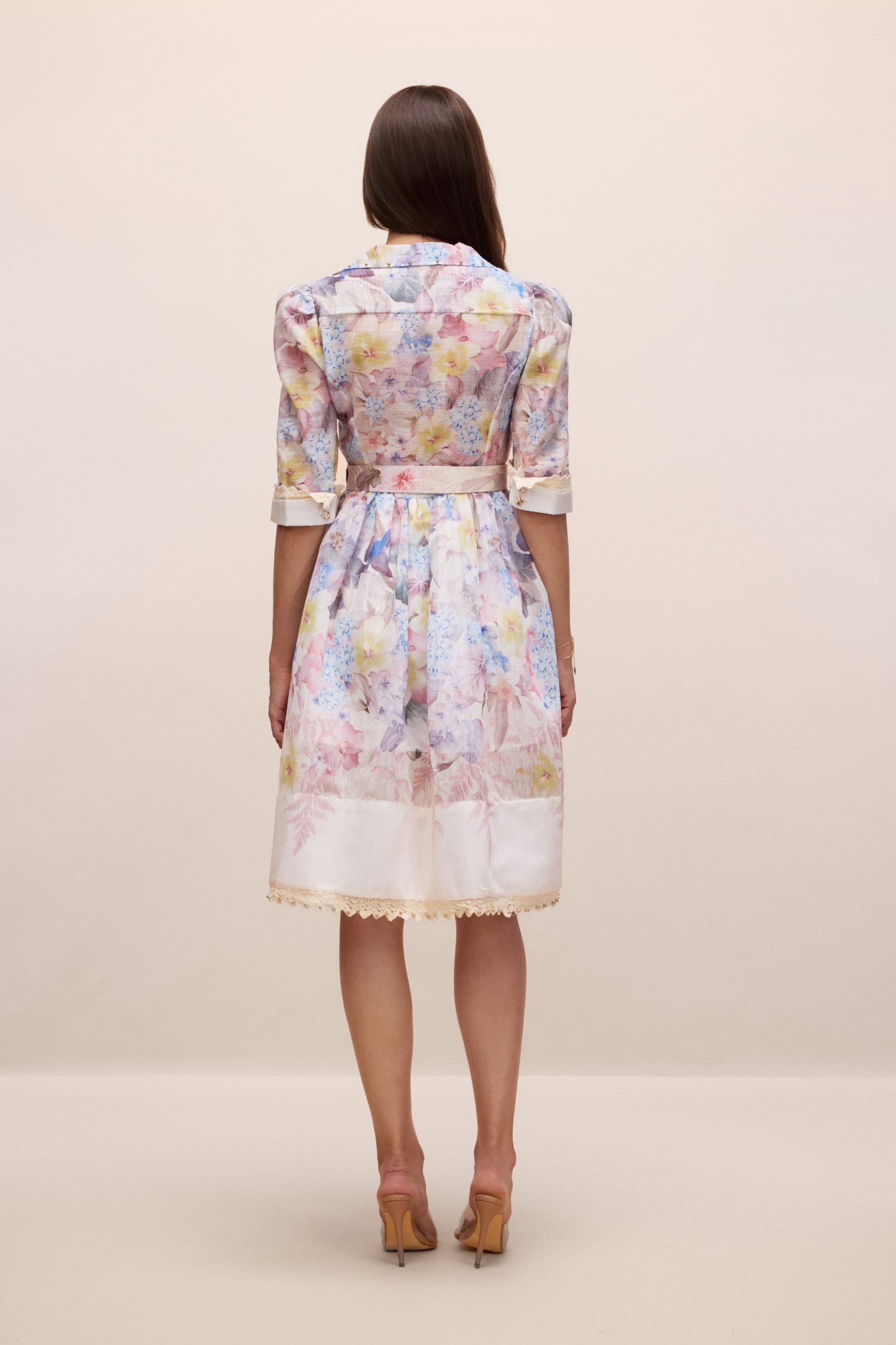 Peggy Floral Print Short Sleeve Mini Dress