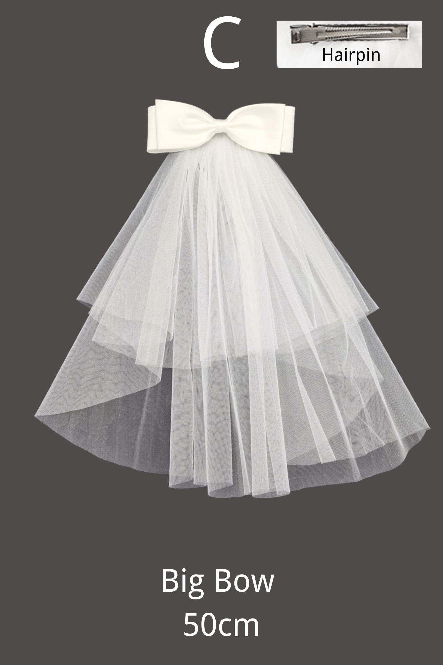 Rosalind Ribbon Big Bow Veil