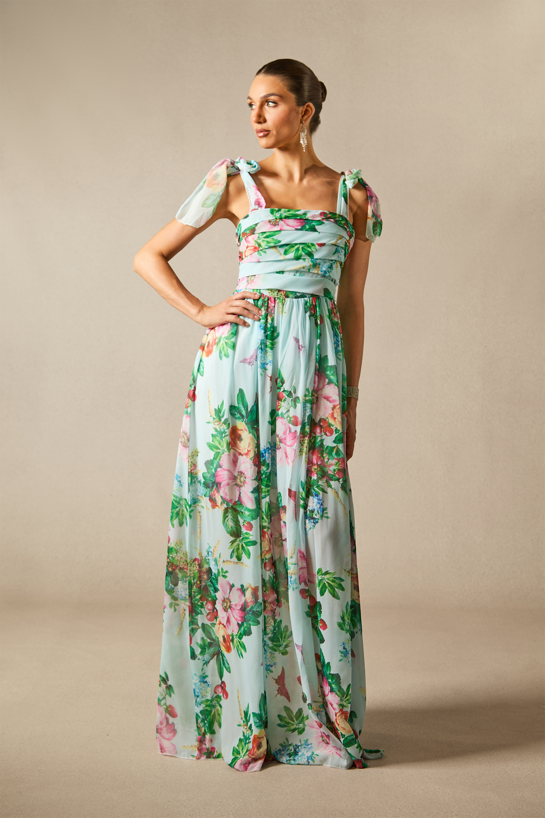 Dinah Printed Strap Maxi Dress