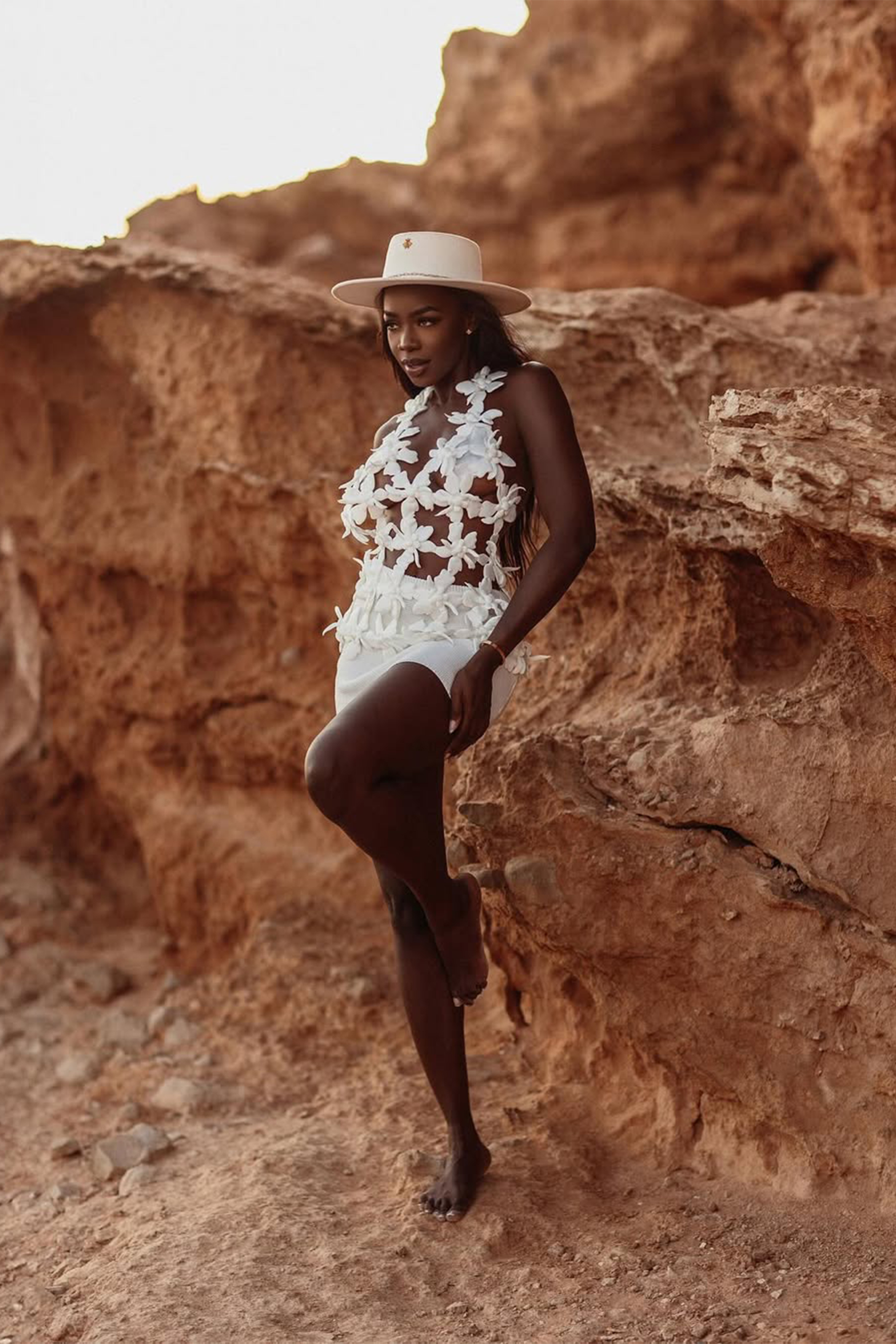 Lorraine Floral Applique V-neck Top